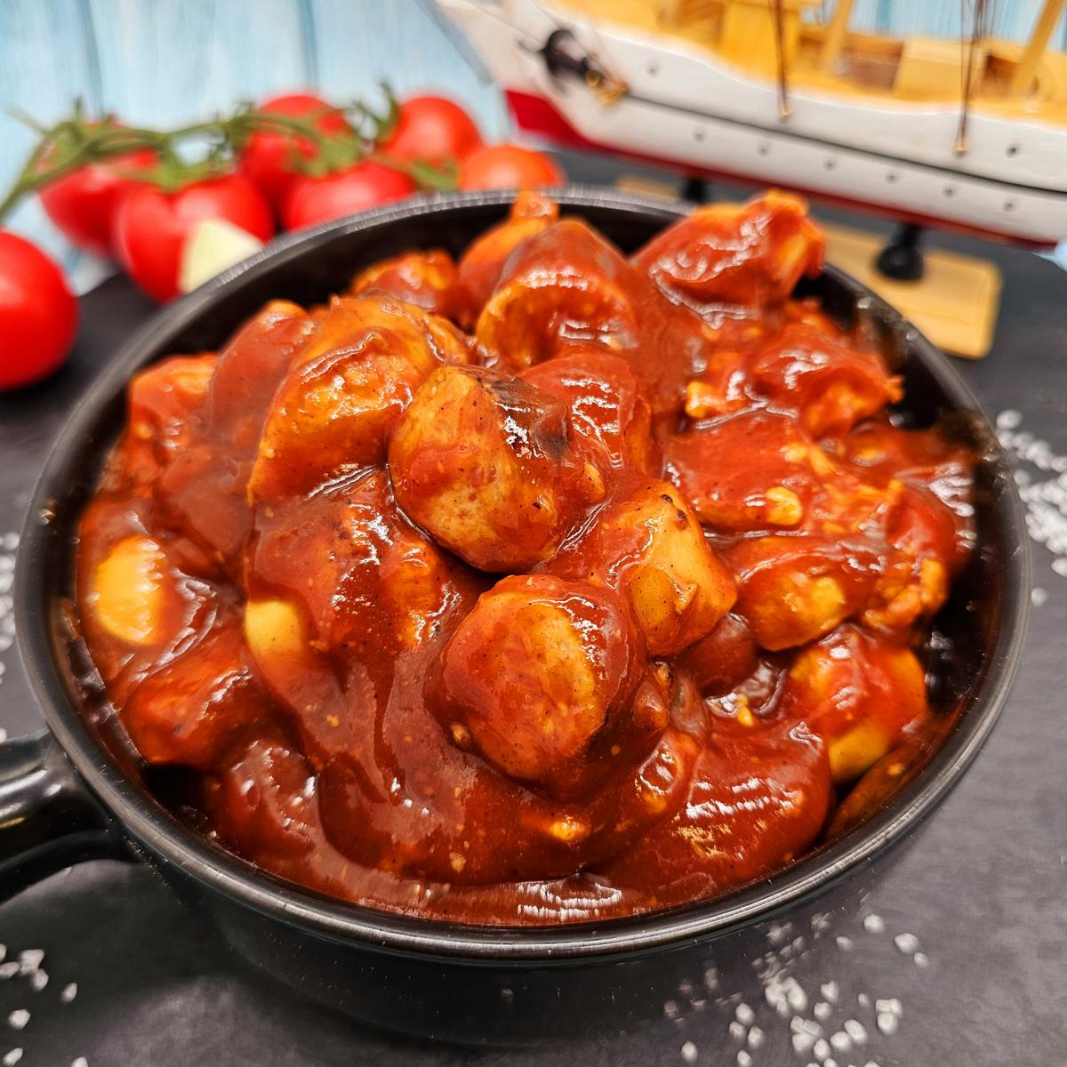 Currybratwurst geschnitten in Soße 2x500g