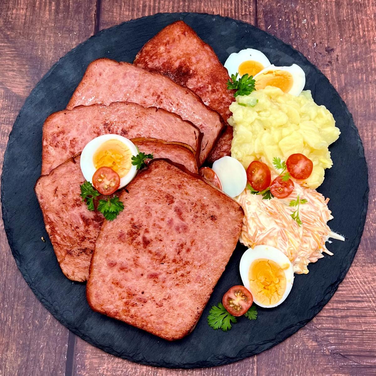 Orig. Kofler Leberkäs grob gebraten