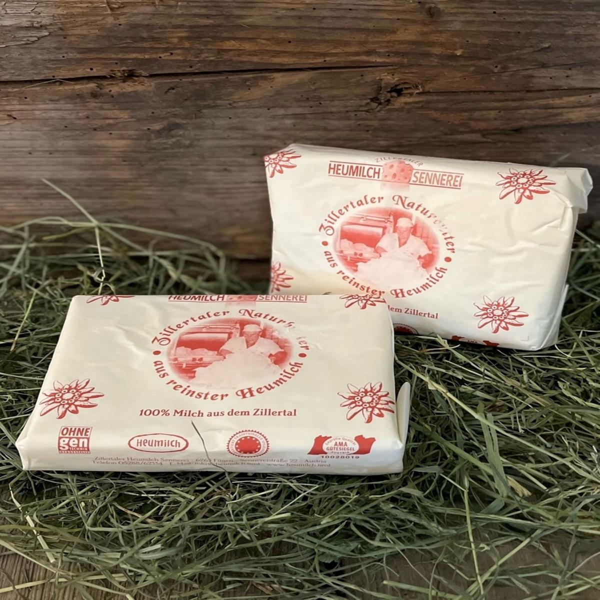 Zillertaler Naturbutter aus Heumilch Doppelpack 2x500g