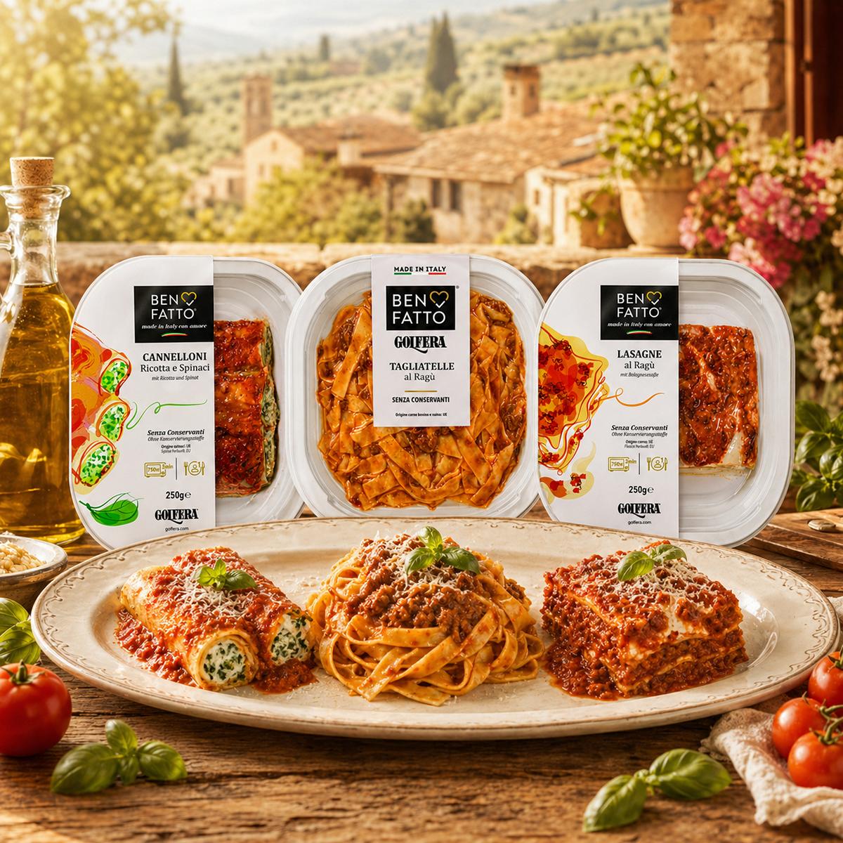 Pasta Set Lasagne, Cannelloni und Tagliatelle 