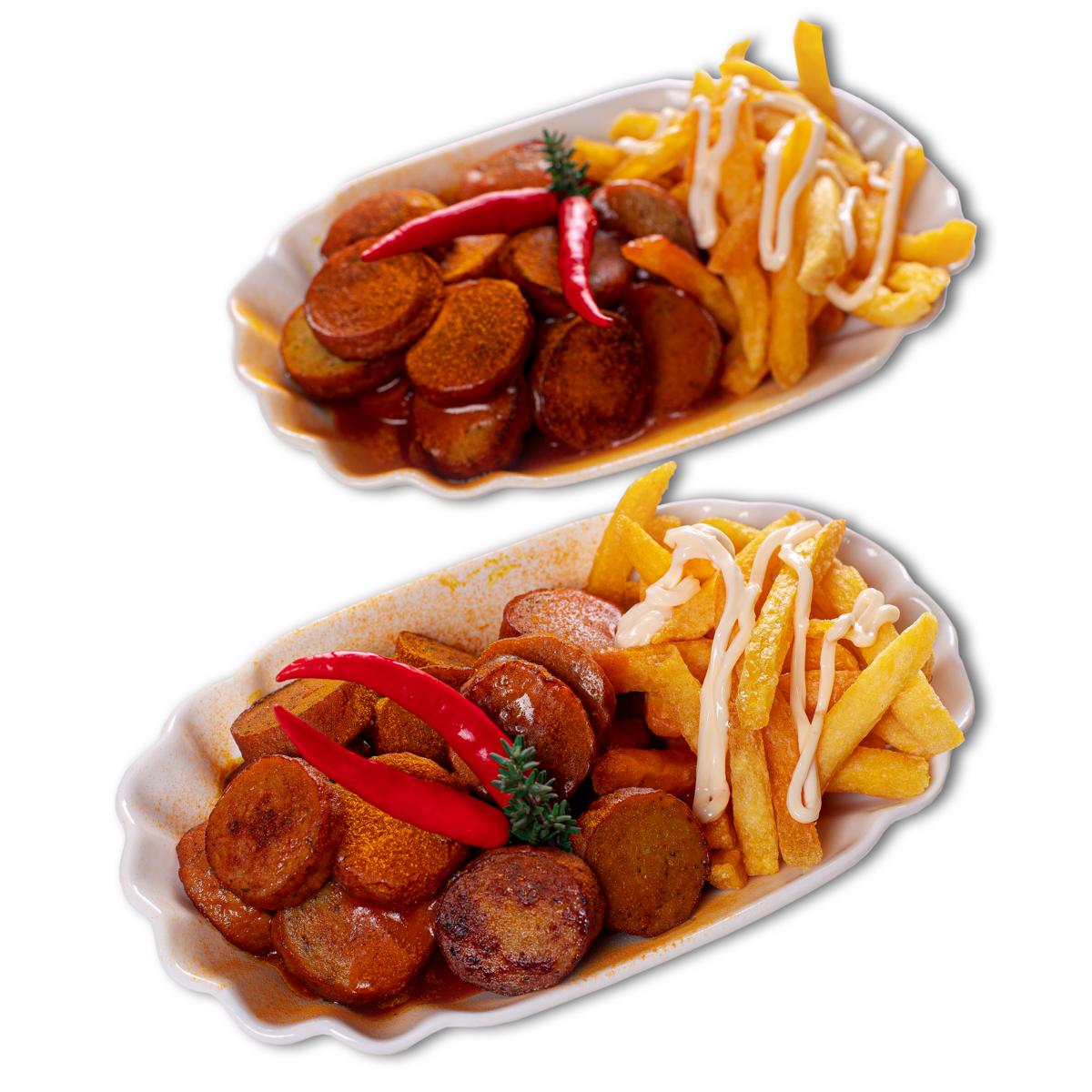 Dürrröhrsdorfer - Sächsische Kultcurrywurst in Tunke leicht pikant 800g - Rostbratwurst 350g / Soße 450g