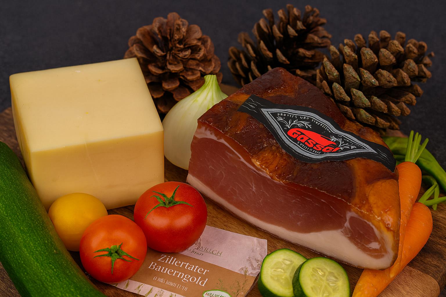 Zillertaler Speck und Käsepaket 1000g