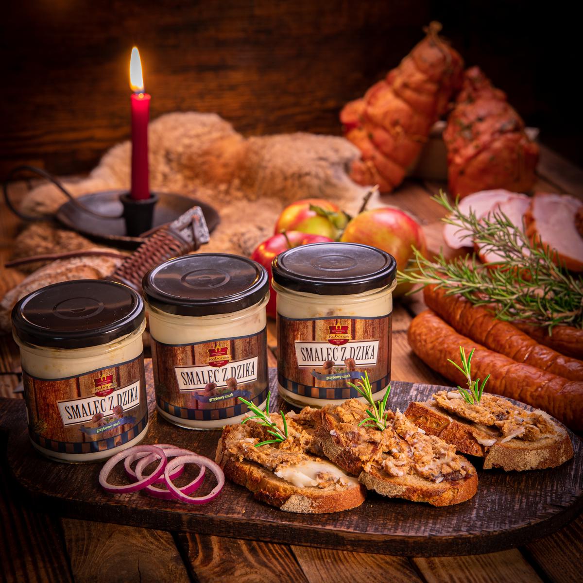 KABANOS - Wildschweinschmalz mit Pilzen 840g (3x 280g)