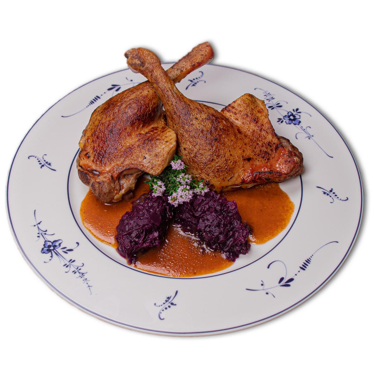 Lattenalm - Entenkeule sous vide mit Soße 1110g - 2 x Entenkeule a‘ ca. 550 g