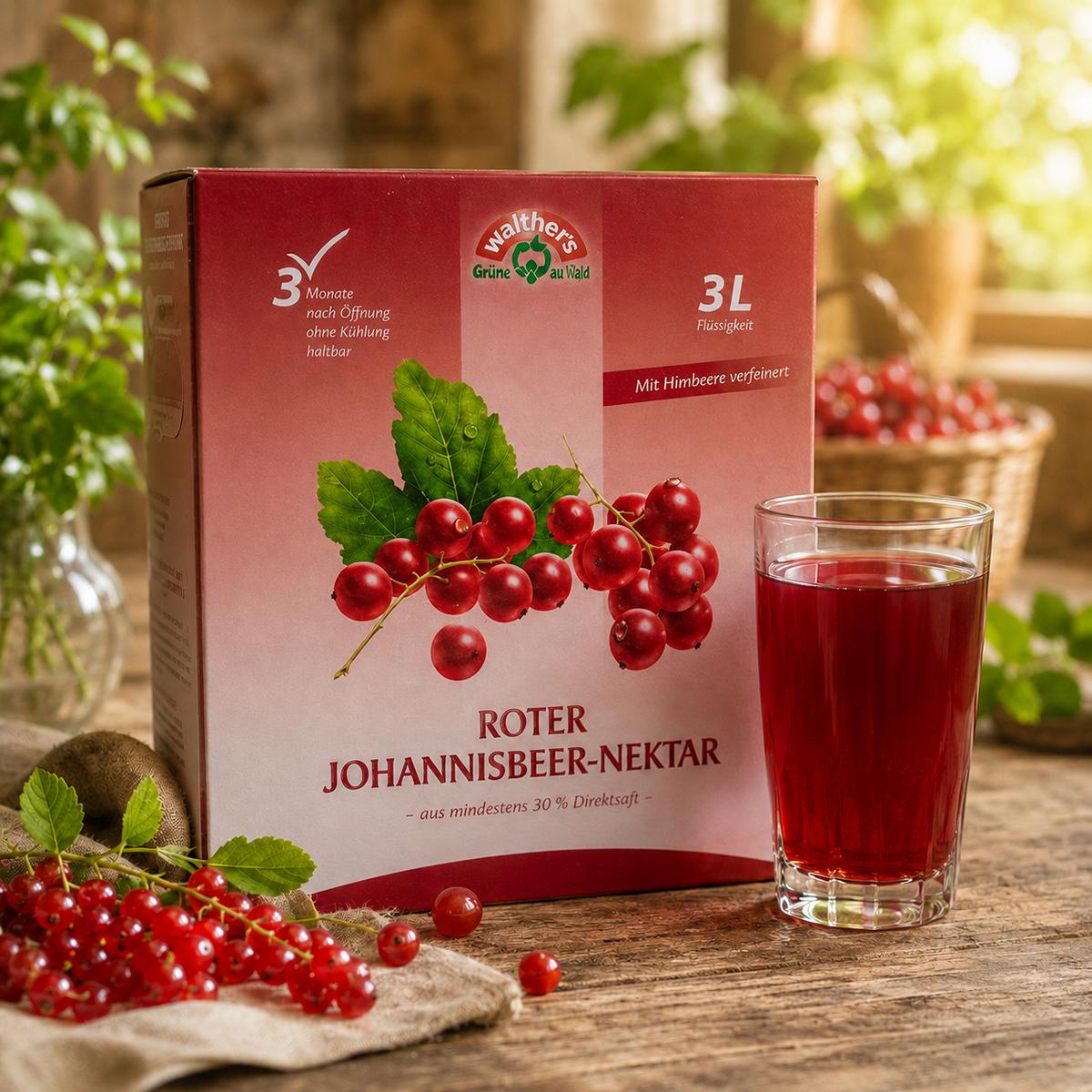 Roter Johannisbeer-Nektar (3 Liter Box)