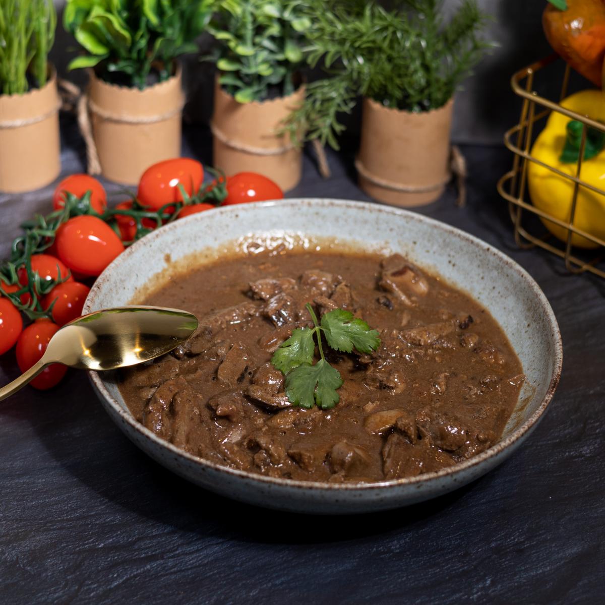 Rinderleber geschnetzelt in Zwiebelsoße 800g