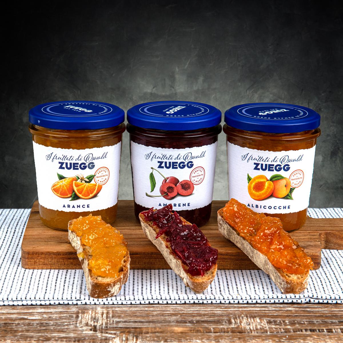 Südtiroler Konfitürentrilogie - Aprikose + Orange + Amarena