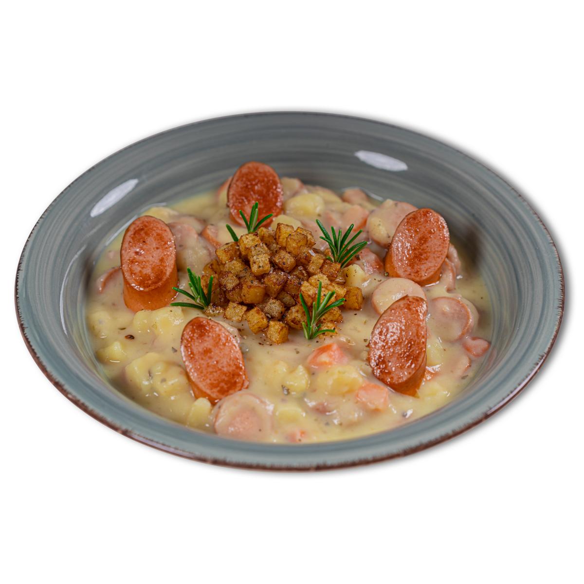 Sächsische Kartoffelsuppe mit Würstchen