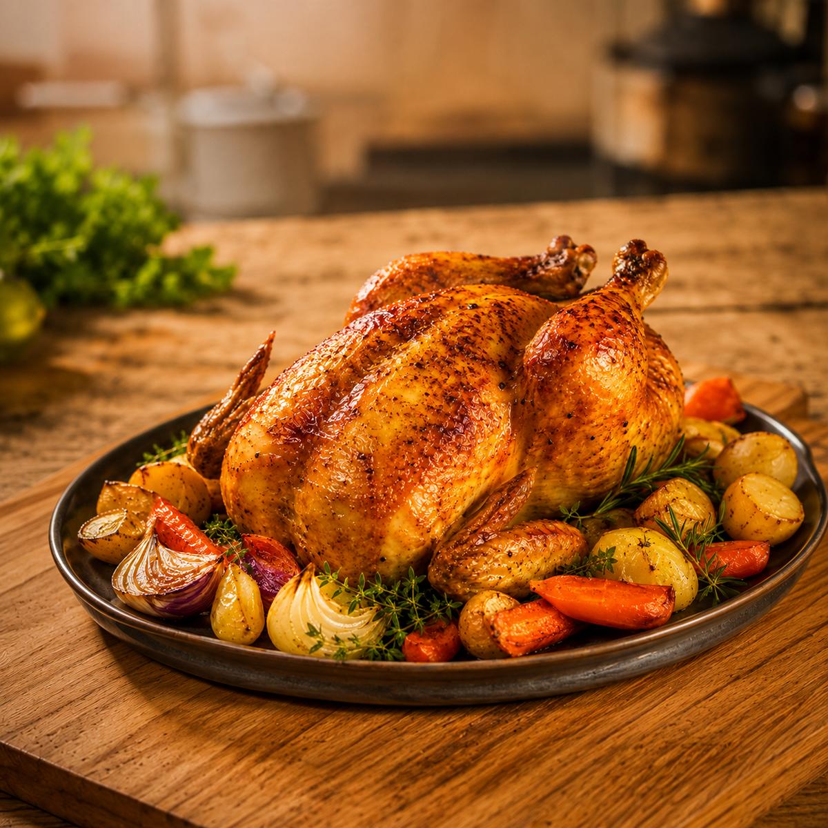 Broiler (Hähnchen) im Ganzen vorgegart ca. 1100g
