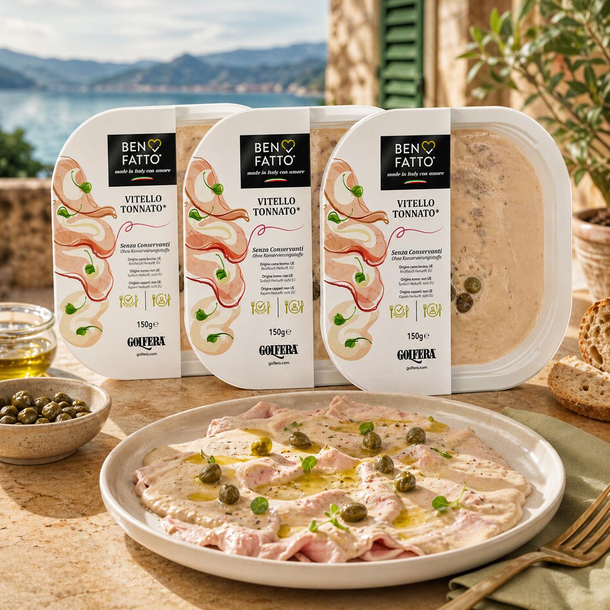 Rindfleisch mit Thunfischsoße 3x150g