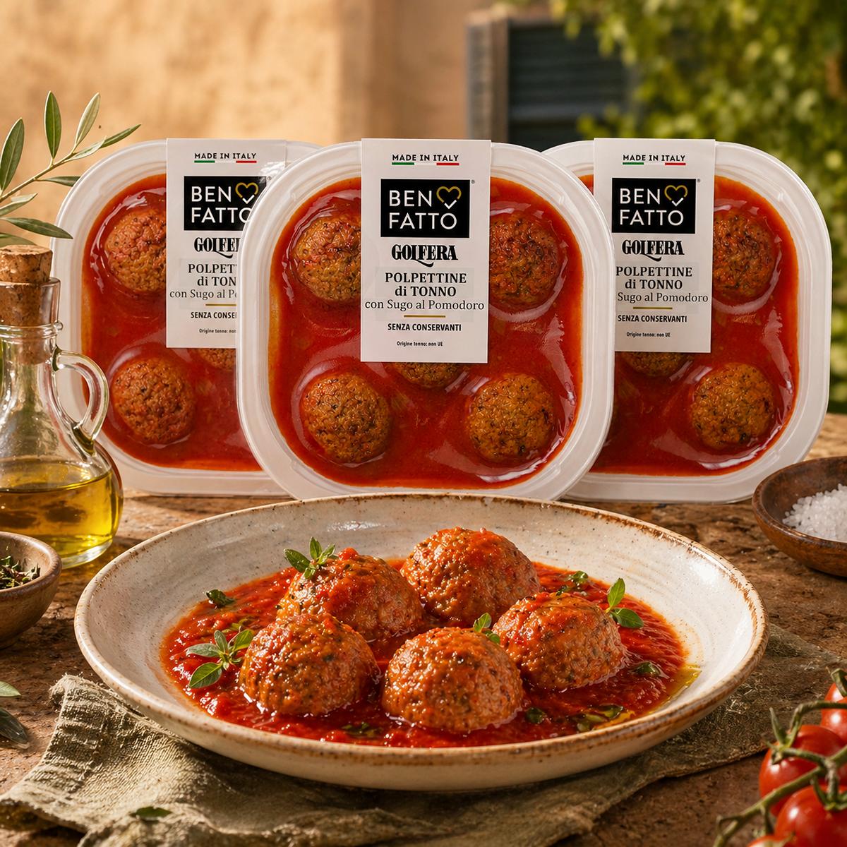 Thunfischfrikadellen mit Tomatensoße 3x200g