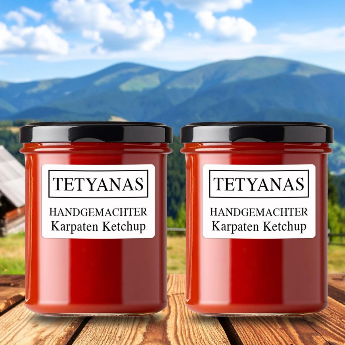 Tetyanas handgemachter Karpaten Ketchup 2x340g