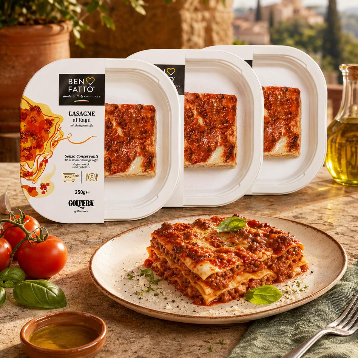 Lasagne mit Bolognesesoße 3x250g 