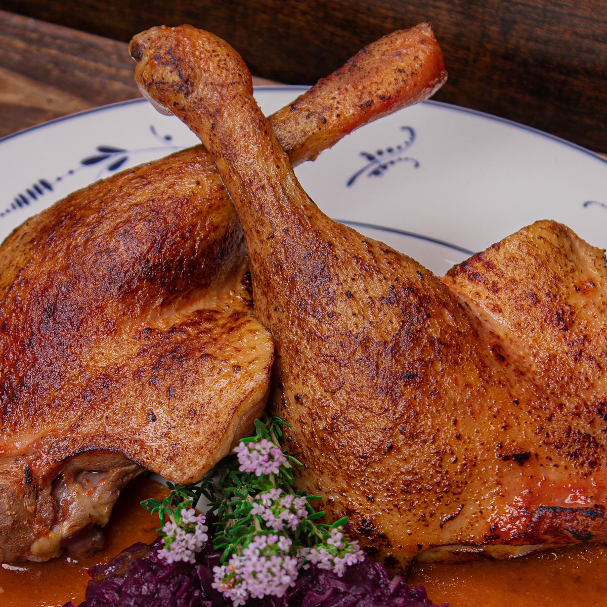 Lattenalm - Entenkeule sous vide mit Soße 1110g - 2 x Entenkeule a‘ ca. 550 g