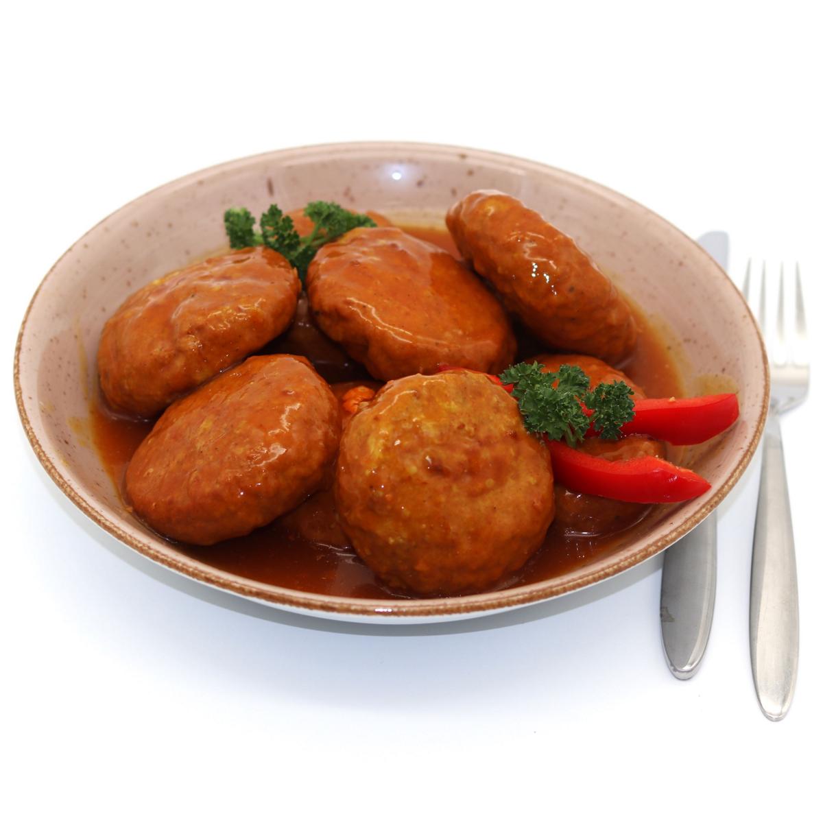 Currybouletten in Currysoße 8x80g + 360g Currysoße