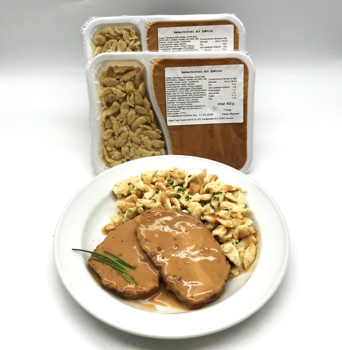 Rahmschnitzel mit Spätzle 3x400g