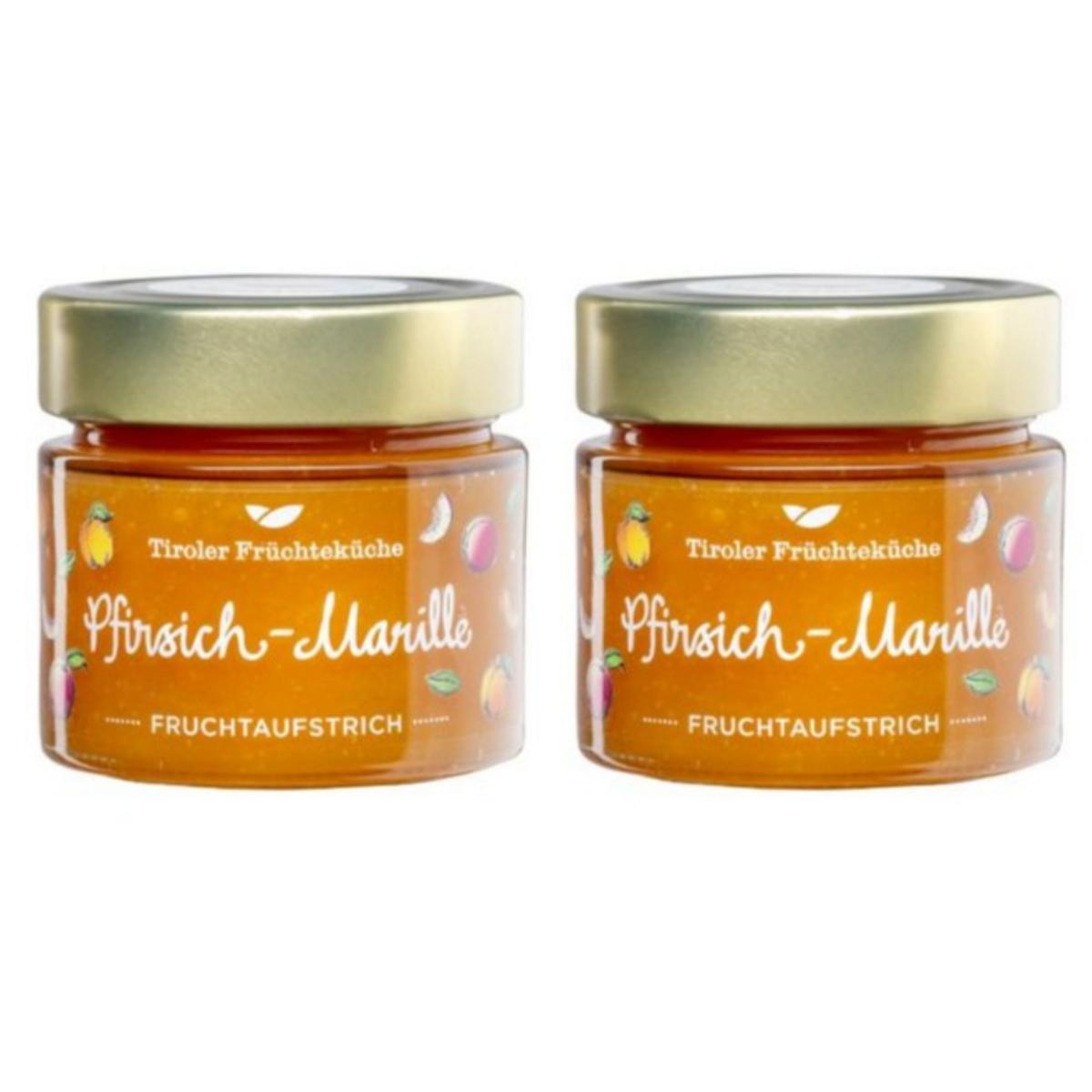 Pfirsich-Marillen Fruchtaufstrich 2x210g mit 60% Frucht 